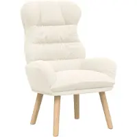 vidaXL Fauteuil Crème 69 x 74 x 93 cm Sherpa Stof