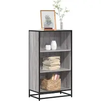 vidaXL Boekenkast 60x35x107,5 cm bewerkt hout grijs sonoma eikenkleur