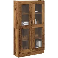 vidaXL Hoge kast 82,5x30,5x150 cm bewerkt hout oud houtkleurig