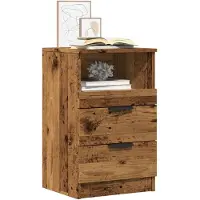 vidaXL Nachtkastjes 2 st 40x36x65 cm bewerkt hout oud houtkleurig