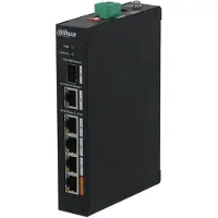 Dahua DH-PFS3106-4ET-60, 4xPoE poorten, 1x Uplink 1x SFP-poort Gigabit