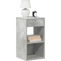 vidaXL Nachtkastjes 2 st met lade 35x34x66,5 cm betongrijs