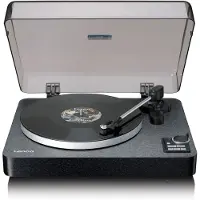 Lenco LBTA-165BK - Volledig automatische platenspeler met Bluetooth overdracht en voorversterker - Metalen draaiplateau en toonarm - Zwart