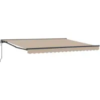 vidaXL Zonnescherm Frame Beige 400 × 300 cm Polyester met PU-coating