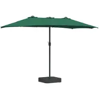 vidaXL Tuinparasol Groen 385 x 209 x 244 cm Polyester en Staal