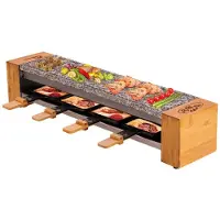 Little Balance 8619 - Steengrill & gourmetset - 4 pers - 600 Watt - PFAS vrij - bamboe