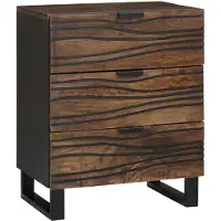 vidaXL Nachtkastje Walnotenhout 50 x 33 x 62 cm Bewerkt hout