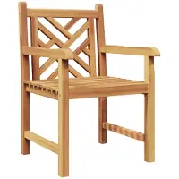 vidaXL Tuinstoel 2 st Massief Teakhout