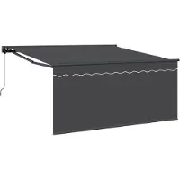 vidaXL Inklapbare Luifel Antraciet 350 x 250 cm Polyester en Aluminium