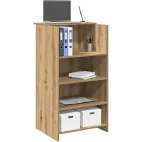 vidaXL Receptiebalie 55x50x103,5 cm bewerkt hout artisanaal eikenkleur