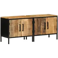 vidaXL Nachtkastje 2 st Bruin en Zwart 50 x 30 x 45 cm
