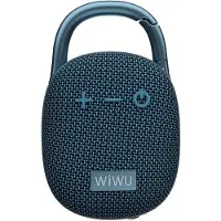 Wiwu Bluetooth speaker - Clip Fun H3 - draagbaar - IPX5 - TWS - microSD - Blauw