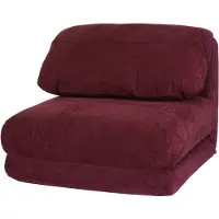 Mendler Slaapfauteuil HWC-E68, slaapbank, functionele fauteuil, klapfauteuil, relaxfauteuil, bekleding: stof/textiel, kleur: bordeaux