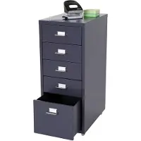 Generique Caisson à roulettes Boston T851 69x28x44cm 5 tiroirs gris foncé
