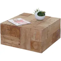 Mendler Salontafel HWC-A15c, woonkamertafel, massief grenenhout, rustieke stijl, MVG-gecertificeerd, afmetingen 30x60x60 cm