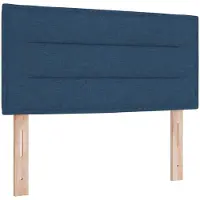 vidaXL LED Hoofdbord met LED-stripverlichting Blauw 100 cm Stof