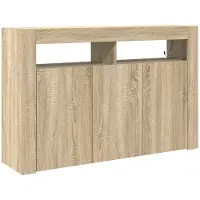 vidaXL Dressoir Sonoma Eiken 116 x 30 x 75 cm Bewerkt hout