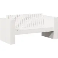 vidaXL Tuin Sofa Wit 134 x 60 x 62 cm Massief grenenhout