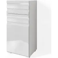 Vicco Fredd Halfhoge kast – 36.4 x 79 cm Wit Hoogglans