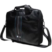 BMW Torba BMCB15COMSCAKL 15" czarny/zwart Carbon Blauw Strepen (16"), Laptoptas, Zwart