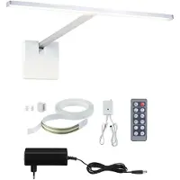 Paulmann Assistance Xana LED schilderij verlichting set Xana, dimbaar, alu / grijs / zink, Woon-/ Eetkamer, Aluminium, Wandlamp