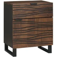 vidaXL Nachtkastje Walnotenhout 50 x 33 x 60 cm Bewerkt hout