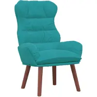 vidaXL Fauteuil Turquoise 69 x 74 x 93 cm Fluweel