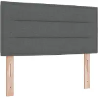 vidaXL LED Hoofdbord met LED-stripverlichting Donkergrijs 90 cm Stof