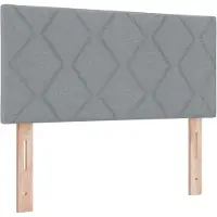 vidaXL LED Hoofdbord Lichtgrijs Stof