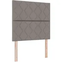 vidaXL LED Hoofdbord Taupe Stof