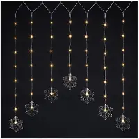 Huismerk Premium LED Lichtgordijn Sneeuwvlokken - 47 Lampjes