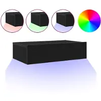 vidaXL Tv-meubels met LED-verlichting 2 st 60x35x15,5 cm zwart eikenkleurig