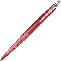 Parker Jotter balpen | Special Edition | London Red met verchroomd detail | Medium penpunt | Blauwe inkt | Geschenkverpakking