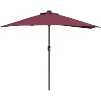 vidaXL Tuinparasol Bordeaux Rood 294 x 150 x 224 cm Polyester en Staal