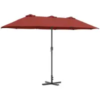 vidaXL Tuinparasol 370 x 197 x 239 cm Polyester en Aluminium