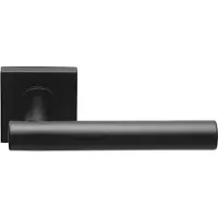 Formani Basics LB7-19BSQ deurkruk geveerd op vierkant rozet - mat zwart