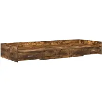 vidaXL Bedframe met deur, gerookt eikenhout, 75 x 190 cm, houtvezel