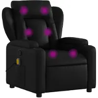 vidaXL Massagestoel van zwart kunstleer