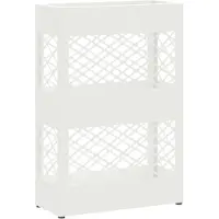 vidaXL Regen Paraplu Stand Wit 28 x 12 x 41 cm Staal