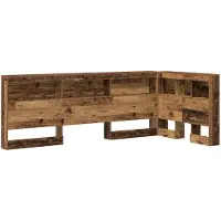 vidaXL Opberghoofdbord Oud Hout Bewerkt hout