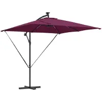 vidaXL Parasol Bordeaux Rood 249 x 249 x 250 cm Polyester en Aluminium