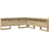 vidaXL Opberghoofdbord Sonoma Eik Bewerkt hout