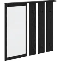 vidaXL Wandgemonteerde kapstok Zwart eiken 84 x 10 x 80 cm