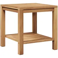 vidaXL Salontafel met opslag Bruin 45 x 45 x 45 cm Massief Teakhout