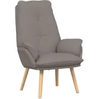 vidaXL Fauteuil Taupe Polyester en multiplex