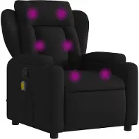 vidaXL - Massagestoel - met - zwarte - stof