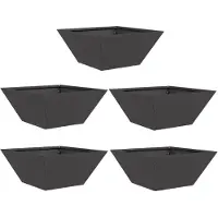 vidaXL Plantenbak 5 st Zwart 35 x 35 x 15 cm Koudgewalst staal