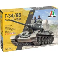Italeri Modelbouwpakket Militaire voertuigen - 6758 T-34/85 Zavod 112-1944 WWII - Sovjet Tank Plastic - 1:35 - Modelbouw