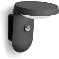 Philips Buitenwandlamp Rosemarie - Antraciet - Warm Wit - 9w - Met Sensor