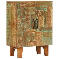 vidaXL Dressoir handgesneden 55x30x75 cm massief gerecycled hout